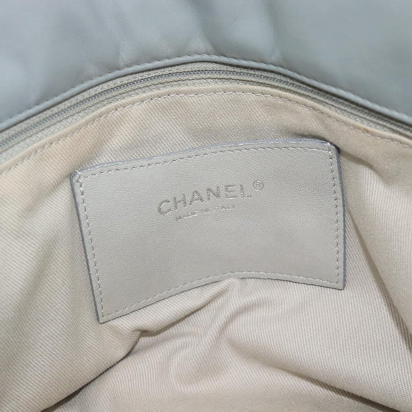 CHANEL Ultra Stitch Chain Schoudertas Leer Grijs CC Auth bs32201