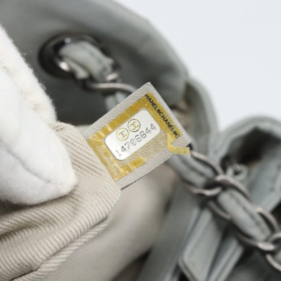 CHANEL Ultra Stitch Chain Schoudertas Leer Grijs CC Auth bs32201