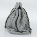 CHANEL Ultra Stitch Chain Schoudertas Leer Grijs CC Auth bs32201-4