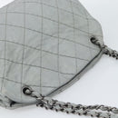 CHANEL Ultra Stitch Chain Schoudertas Leer Grijs CC Auth bs32201-6