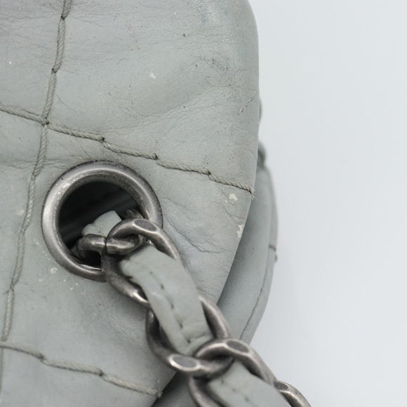CHANEL Ultra Stitch Chain Schoudertas Leer Grijs CC Auth bs32201