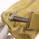 CHANEL New Travel line Shoulder Bag Nylon Yellow Silver CC Auth bs32204-18