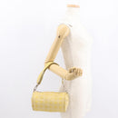 CHANEL New Travel line Shoulder Bag Nylon Yellow Silver CC Auth bs32204-25