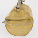 CHANEL New Travel line Shoulder Bag Nylon Yellow Silver CC Auth bs32204-4