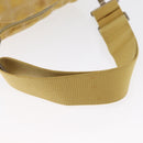 CHANEL New Travel line Shoulder Bag Nylon Yellow Silver CC Auth bs32204-7