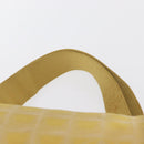 CHANEL New Travel line Shoulder Bag Nylon Yellow Silver CC Auth bs32204-14