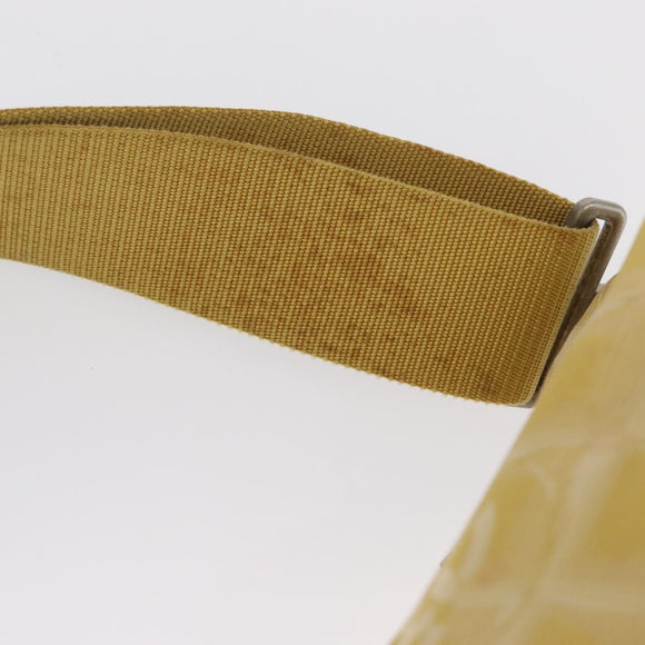 CHANEL New Travel line Shoulder Bag Nylon Yellow Silver CC Auth bs32204