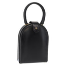 LOEWE Anagram Hand Bag Leather Black Gold Auth bs32207-1