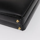 LOEWE Anagram Hand Bag Leather Black Gold Auth bs32207-15
