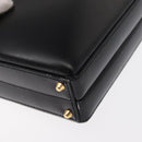 LOEWE Anagram Hand Bag Leather Black Gold Auth bs32207-17