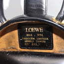 LOEWE Anagram Hand Bag Leather Black Gold Auth bs32207-12