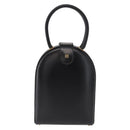 LOEWE Anagram Hand Bag Leather Black Gold Auth bs32207-13