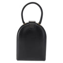 LOEWE Anagram Hand Bag Leather Black Gold Auth bs32207-2
