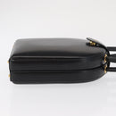 LOEWE Anagram Hand Bag Leather Black Gold Auth bs32207-3