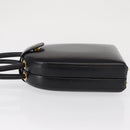 LOEWE Anagram Hand Bag Leather Black Gold Auth bs32207-4