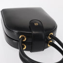 LOEWE Anagram Hand Bag Leather Black Gold Auth bs32207-6
