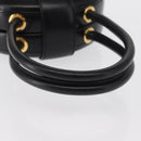LOEWE Anagram Hand Bag Leather Black Gold Auth bs32207-7