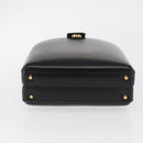 LOEWE Anagram Hand Bag Leather Black Gold Auth bs32207-5