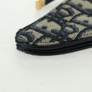 Christian Dior Trotter Canvas Saddle Pouch Navy Gold Auth bs32208V-9