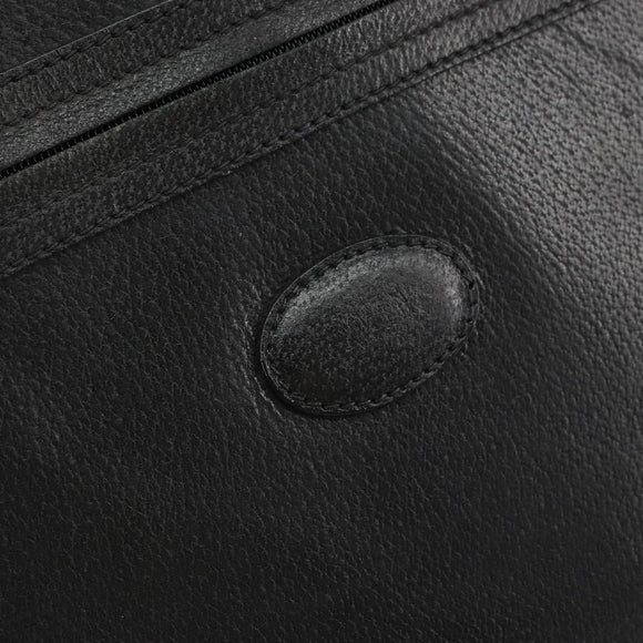 GUCCI Clutch Bag Leather Black 015 399 0282 Auth bs32210