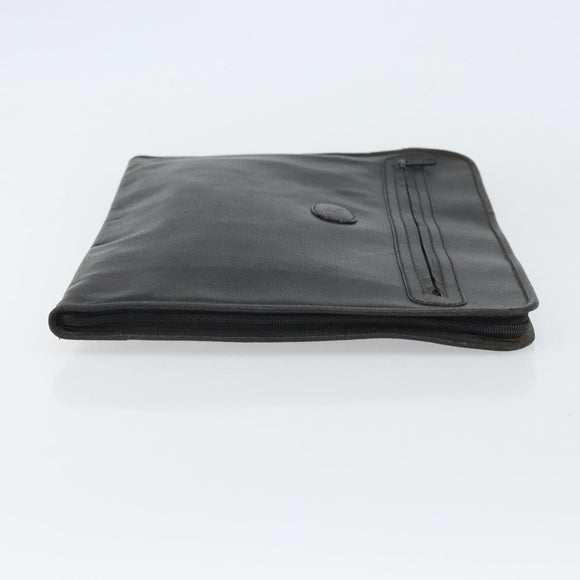 GUCCI Clutch Bag Leather Black 015 399 0282 Auth bs32210
