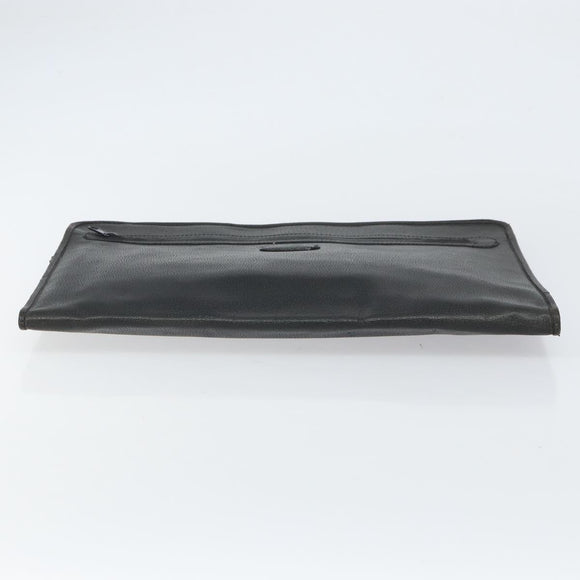 GUCCI Clutch Bag Leather Black 015 399 0282 Auth bs32210