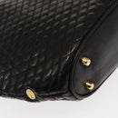 BALLY Chain Shoulder Bag Patent leather Gold Black Auth bs32211-12