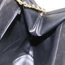 BALLY Chain Shoulder Bag Patent leather Gold Black Auth bs32211-17