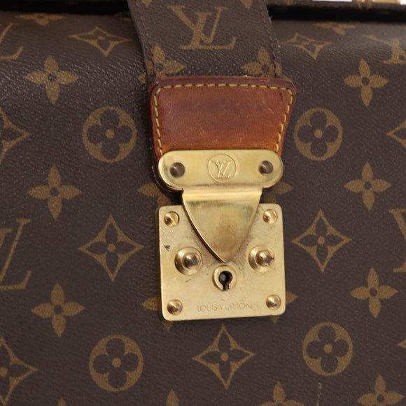 LOUIS VUITTON Monogram Serviette Fermoir Business Bag M53305 LV Auth bs32213