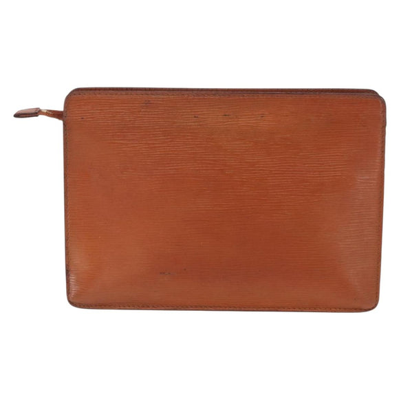 LOUIS VUITTON Epi Pochette Homme Bag Brown Zipangu Gold M52528 LV Auth bs32222