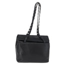 Salvatore Ferragamo Shoulder Bag Leather Black Silver Auth bs32241-1