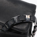 Salvatore Ferragamo Shoulder Bag Leather Black Silver Auth bs32241-14