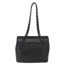 Salvatore Ferragamo Shoulder Bag Leather Black Silver Auth bs32241-3