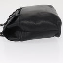 Salvatore Ferragamo Shoulder Bag Leather Black Silver Auth bs32241-5