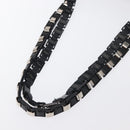 Salvatore Ferragamo Shoulder Bag Leather Black Silver Auth bs32241-7