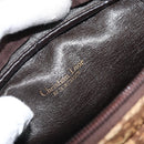 Christian Dior Trotter Canvas Shoulder Bag Brown Gold Auth bs32243-11