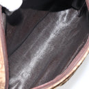 Christian Dior Trotter Canvas Shoulder Bag Brown Gold Auth bs32243-12