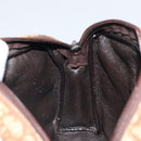 Christian Dior Trotter Canvas Shoulder Bag Brown Gold Auth bs32243-17
