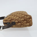 Christian Dior Trotter Canvas Shoulder Bag Brown Gold Auth bs32243-4