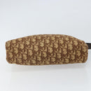 Christian Dior Trotter Canvas Shoulder Bag Brown Gold Auth bs32243-5