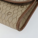 Christian Dior Honeycomb Canvas Shoulder Bag PVC Beige Gold Auth bs32244-10