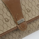 Christian Dior Honeycomb Canvas Shoulder Bag PVC Beige Gold Auth bs32244-15