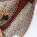 Christian Dior Honeycomb Canvas Shoulder Bag PVC Beige Gold Auth bs32244-18