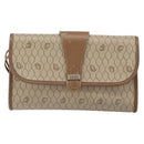 Christian Dior Honeycomb Canvas Shoulder Bag PVC Beige Gold Auth bs32244-2