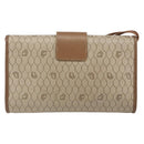 Christian Dior Honeycomb Canvas Shoulder Bag PVC Beige Gold Auth bs32244-3
