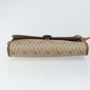 Christian Dior Honeycomb Canvas Shoulder Bag PVC Beige Gold Auth bs32244-9