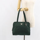 PRADA Tote Bag Nylon Green Silver Auth bs32246-24