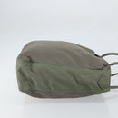 PRADA Tote Bag Nylon Khaki Silver Auth bs32247-3