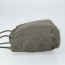 PRADA Tote Bag Nylon Khaki Silver Auth bs32247-4