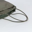 PRADA Tote Bag Nylon Khaki Silver Auth bs32247-7